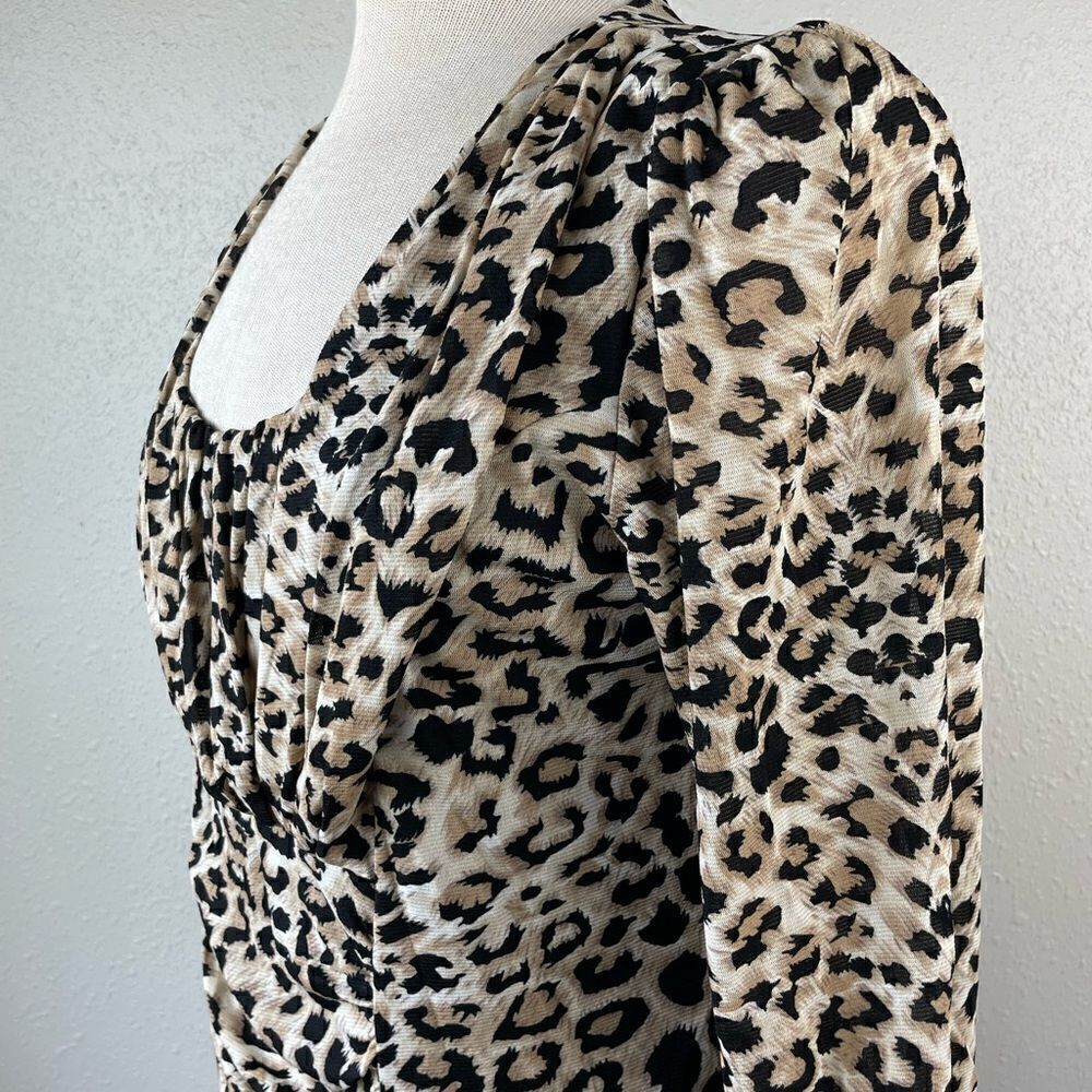 Style & Co Leopard Print Top Size L EUC - Picture 4 of 6